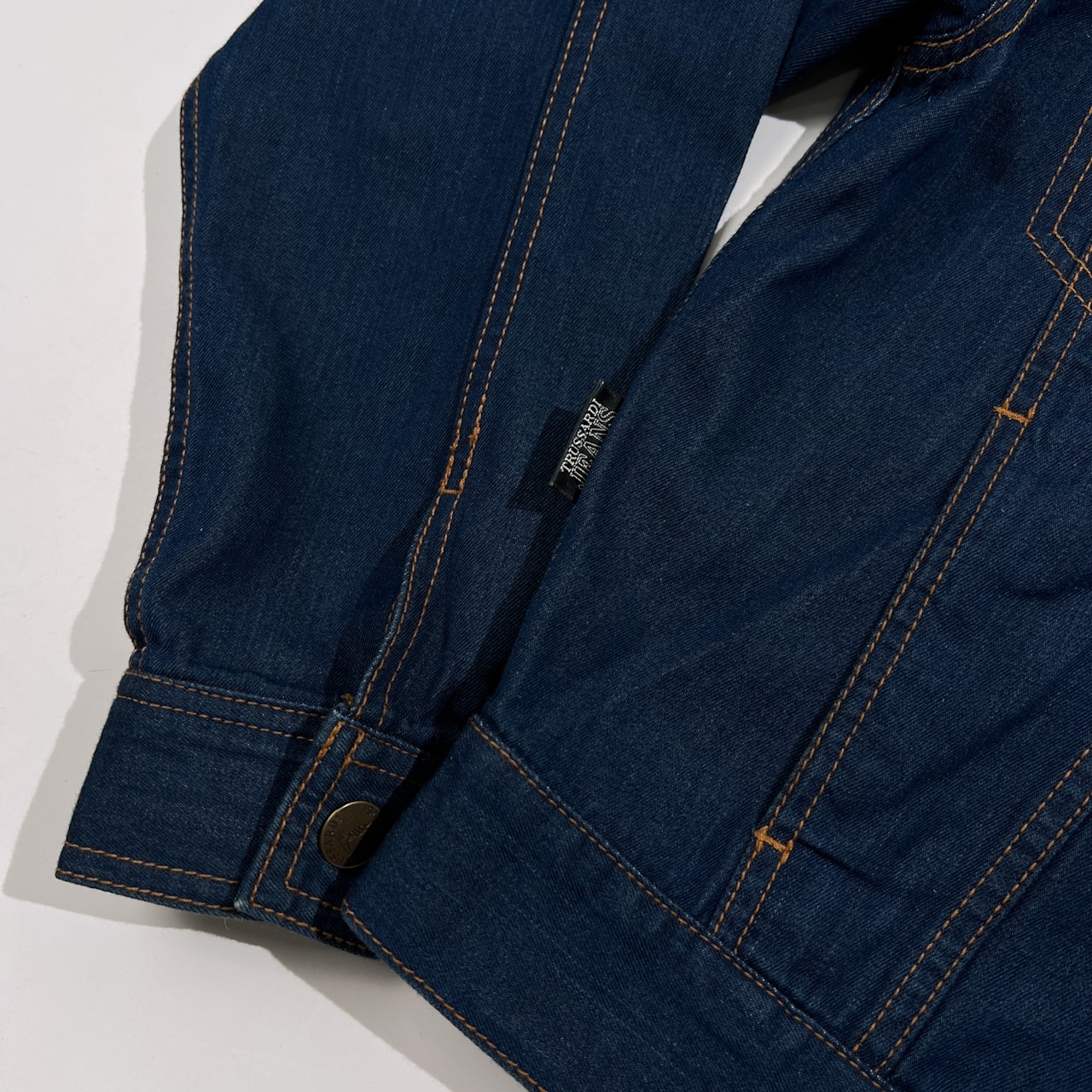 90s TRUSSARDI JEANS トラサルディ デニムジャケット Gジャン サイズ 38 /インディゴ系 イタリアンカジュアル ヴィンテージ