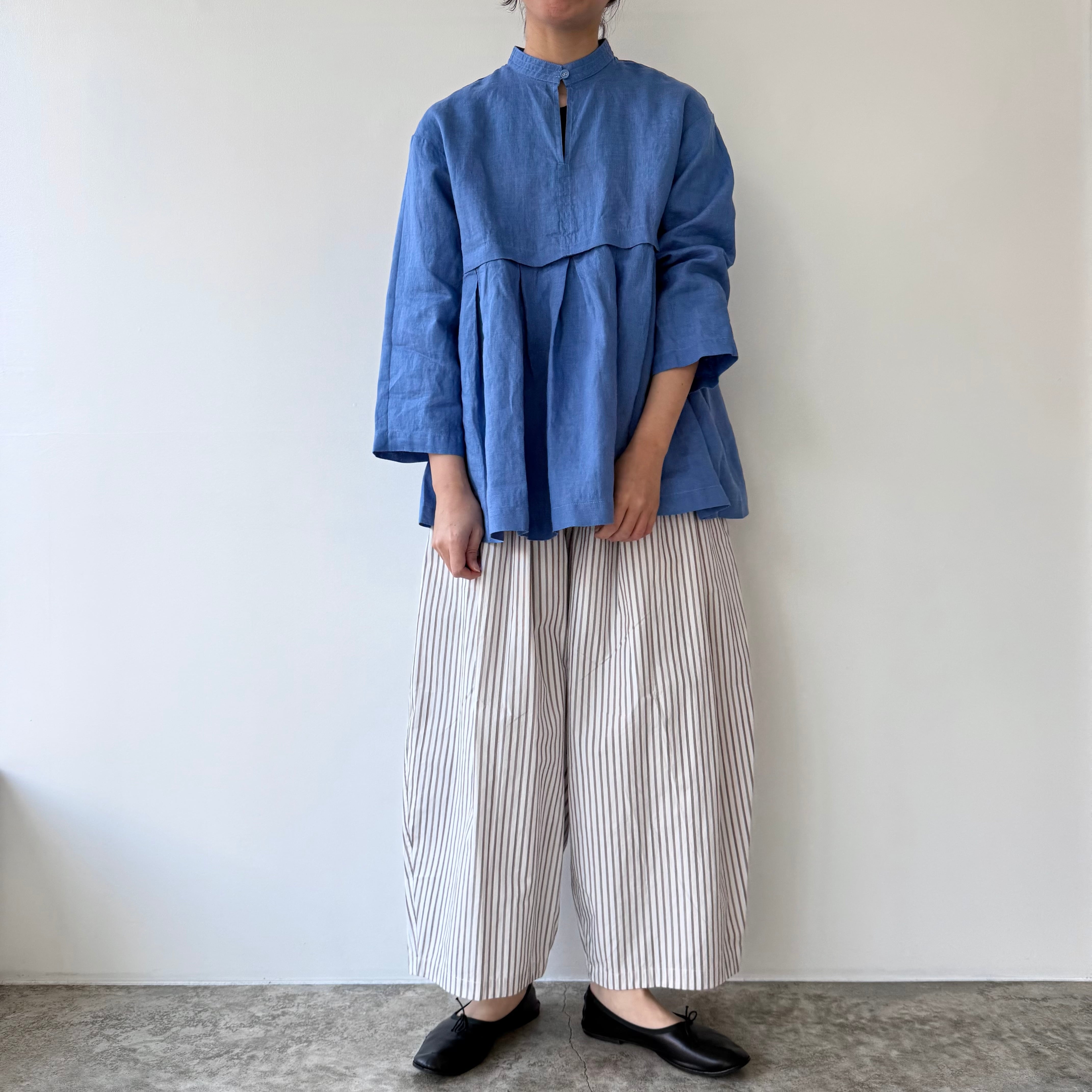 evameva コットンギャザーワンピース | Vie