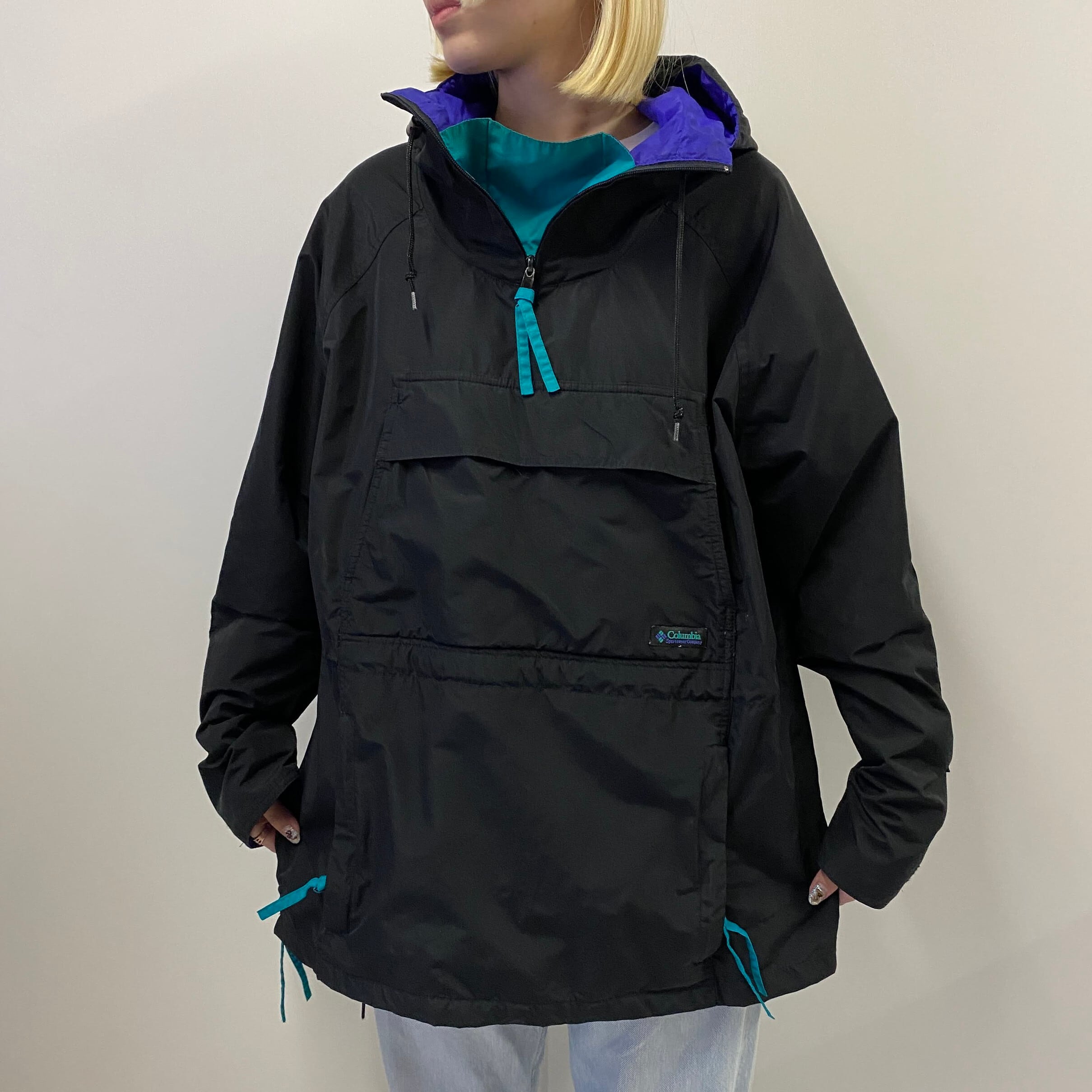 90年代 ビンテージ Columbia コロンビア ナイロン プルオーバー 