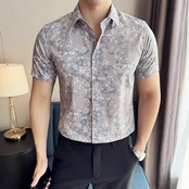 short sleeve printed shirt tops 00294