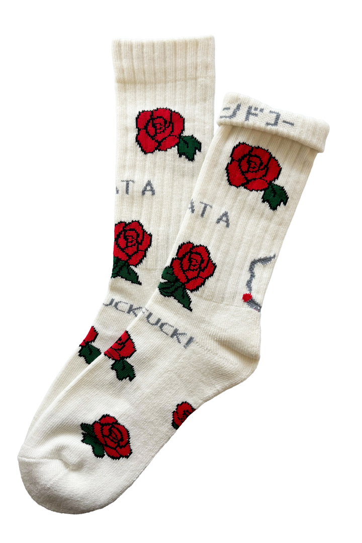 <NEW> "ROSE -white-" Socks