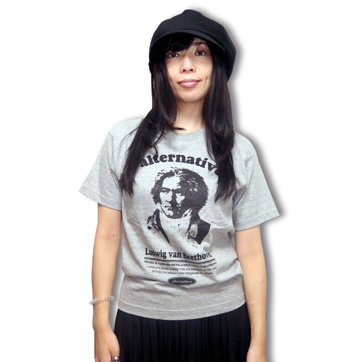 ベートーベン ベートーヴェン Tシャツ 半袖 グレー クラシック 交響曲 