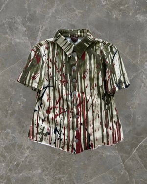 "JEAN PAUL GAULTIER 97AW" blood design short length shirt top