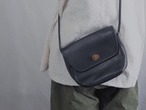 AMERICA 1990’s OLD COACH “Dark NAVY Leather” Small size bag