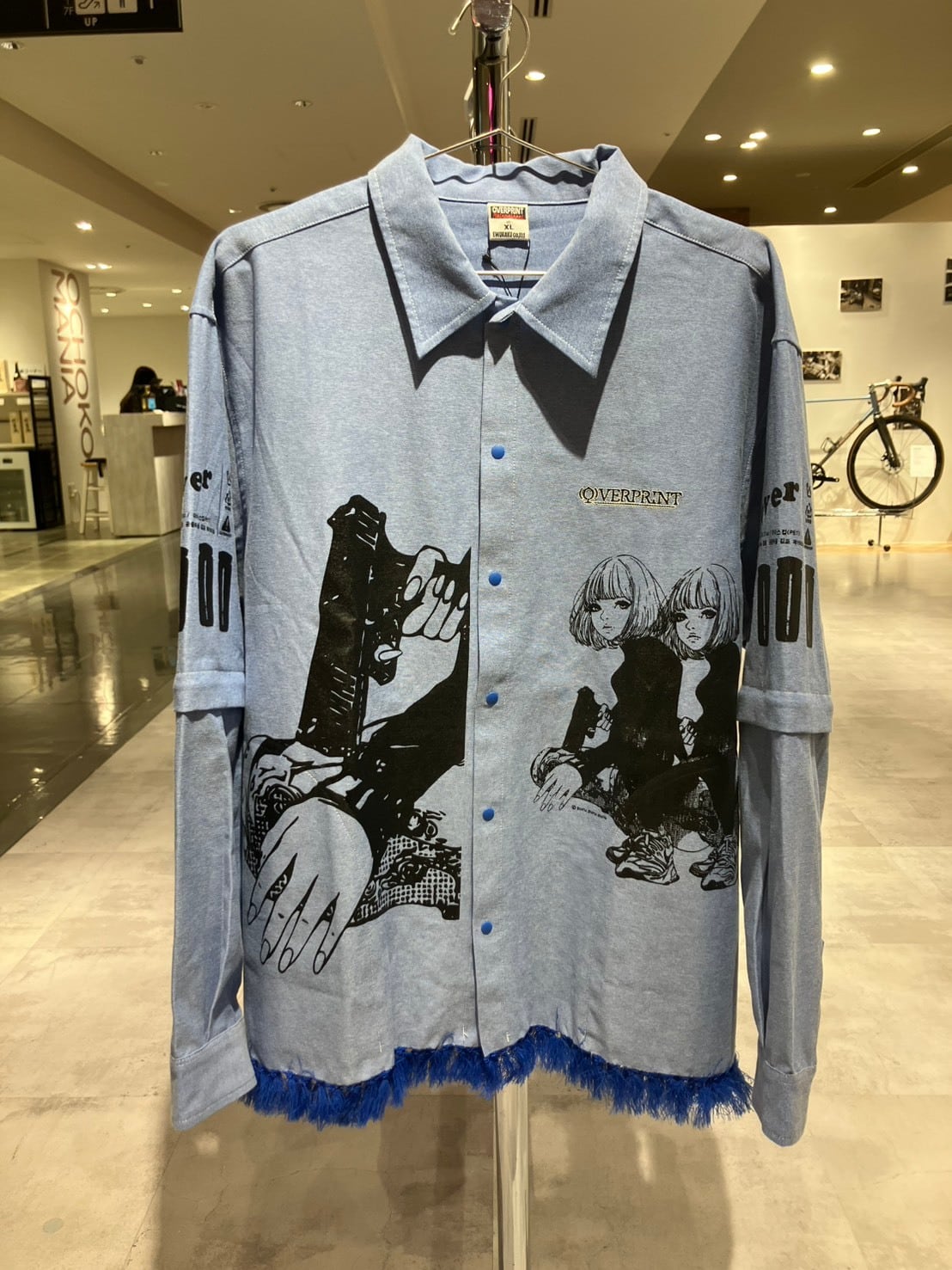 ハシジマコウスケ「purupuru OX ARM ZIP SHIRTS (BLUE)」size「XL」