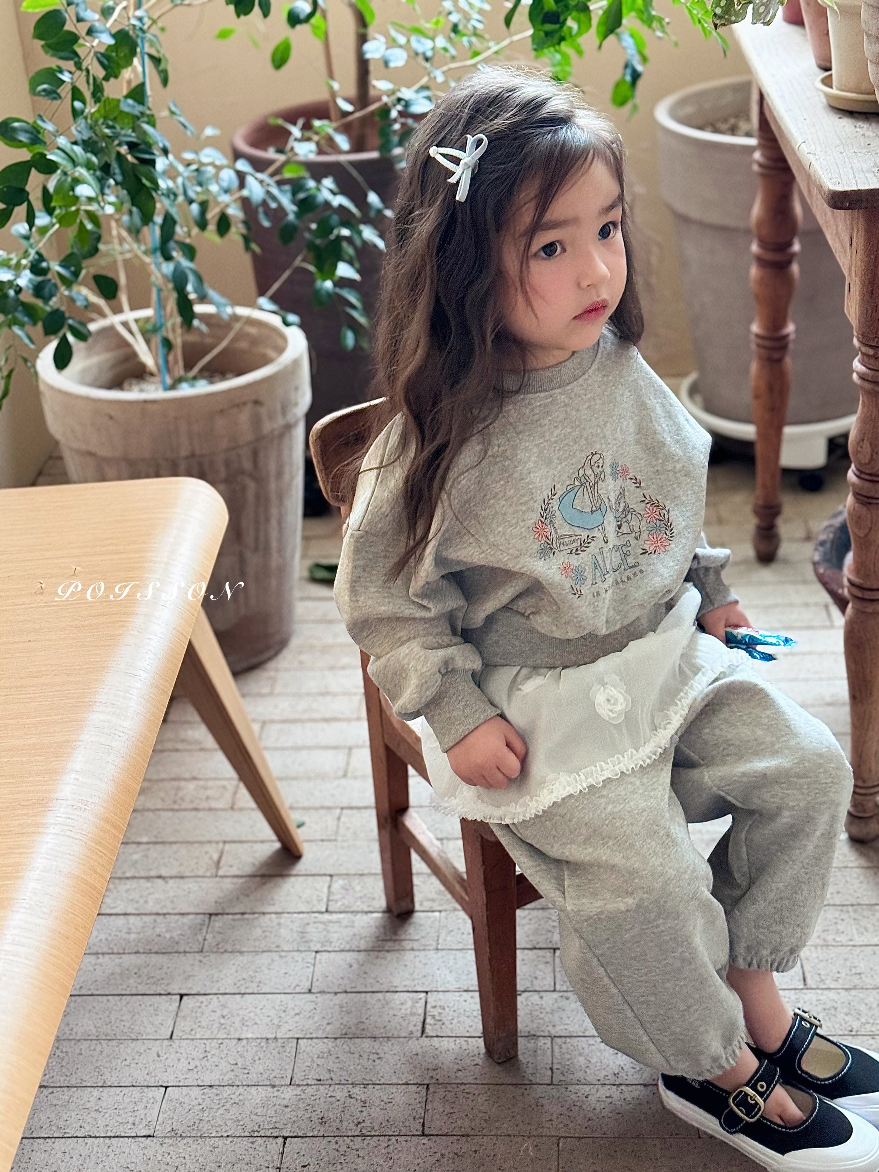 予約»«ジュニアサイズあり»«poisson» アリスセットアップ 2colors