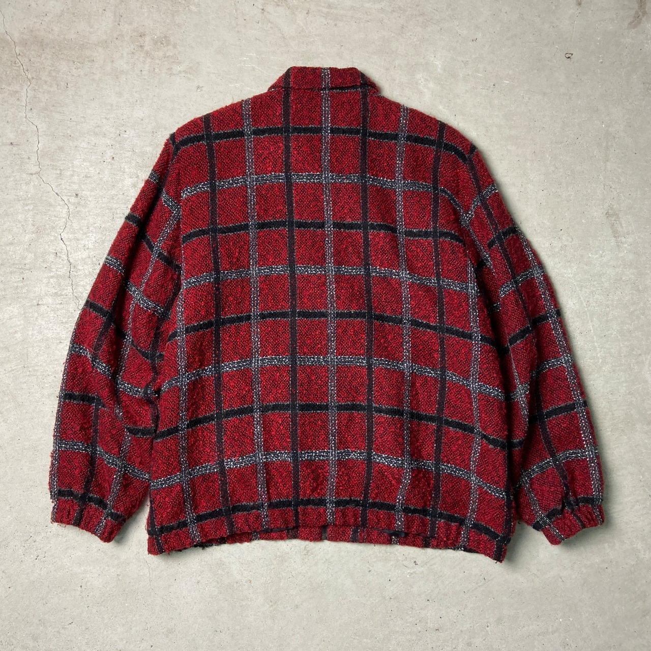alfred dunner デザインジャケット アクリル チェック柄 レディースXXL 