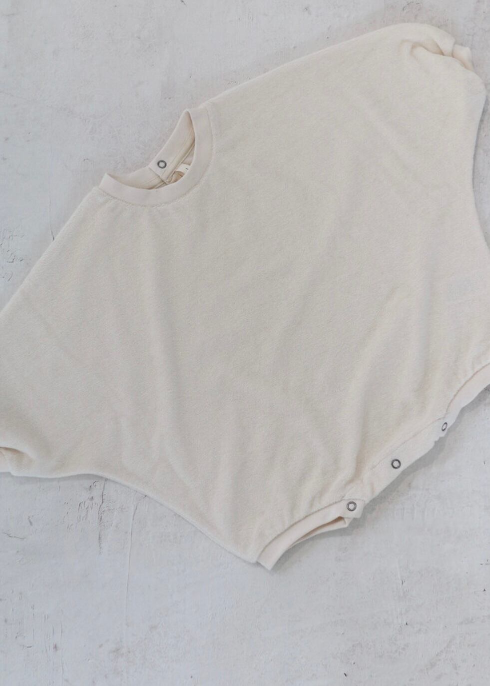 即納【EARTH THE ARCHIVE】 Baby Sweatsuit / Ecru cream | RIRIBELL