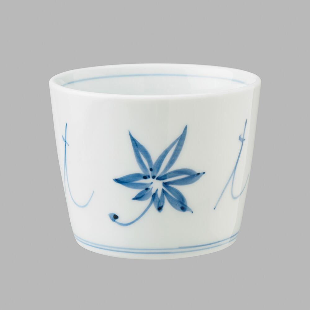 染付楓こぼれ松葉文(大)