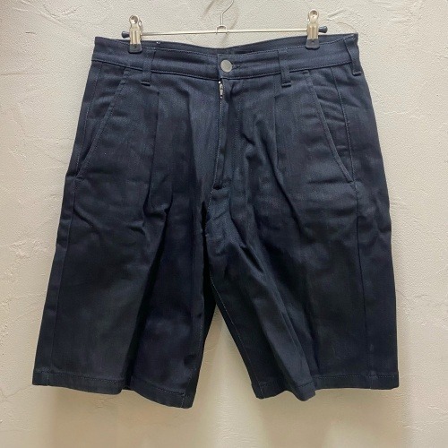 RAFSIMONS　ラフシモンズ　Shorts with front pleat and leather label　デニムショーツ　SIZE29　【代官山04】