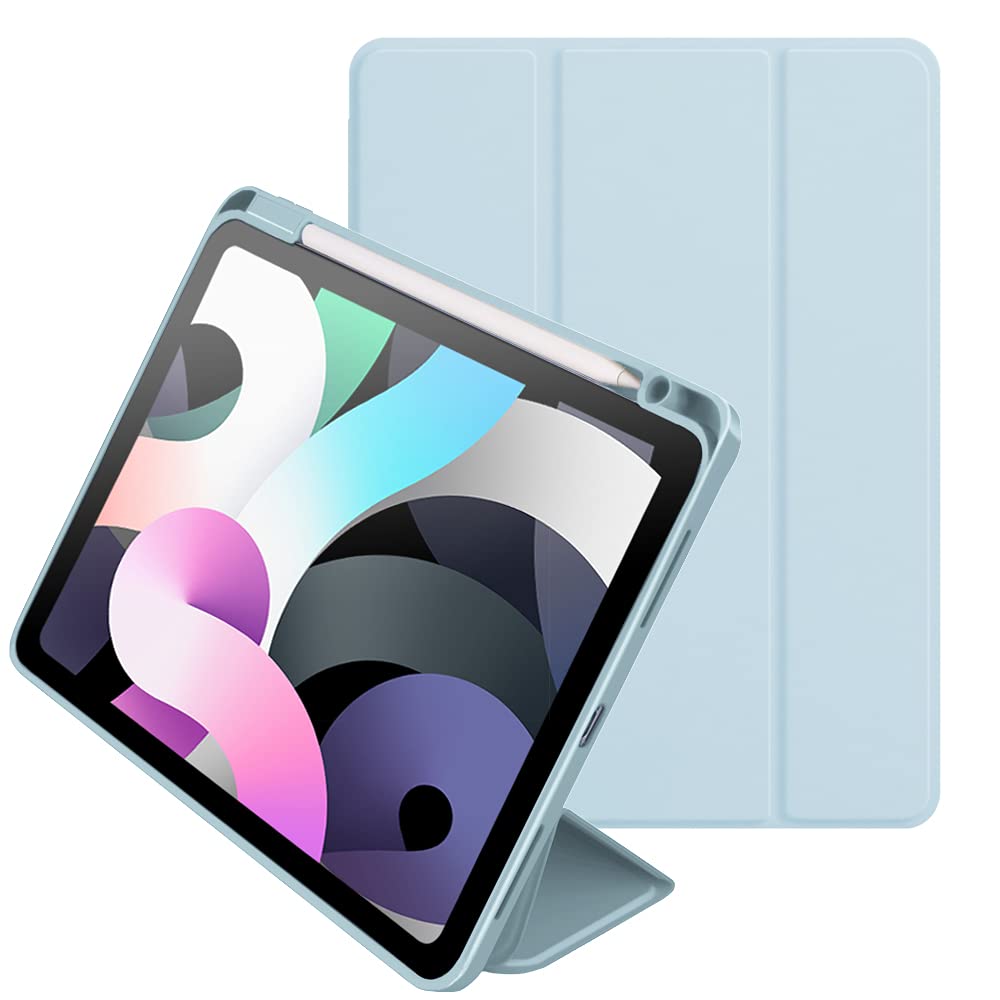 ベルモンド iPad Air 11(M4/M3/M2)/10.9(第5世代/第4世代) 用 ケース カバー ペン収納 三つ折 ライトブルー B0253
