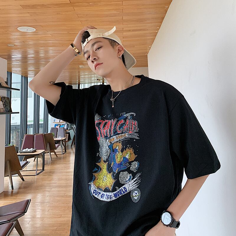 全3色 Tシャツ カットソー プリント カジュアル シンプル