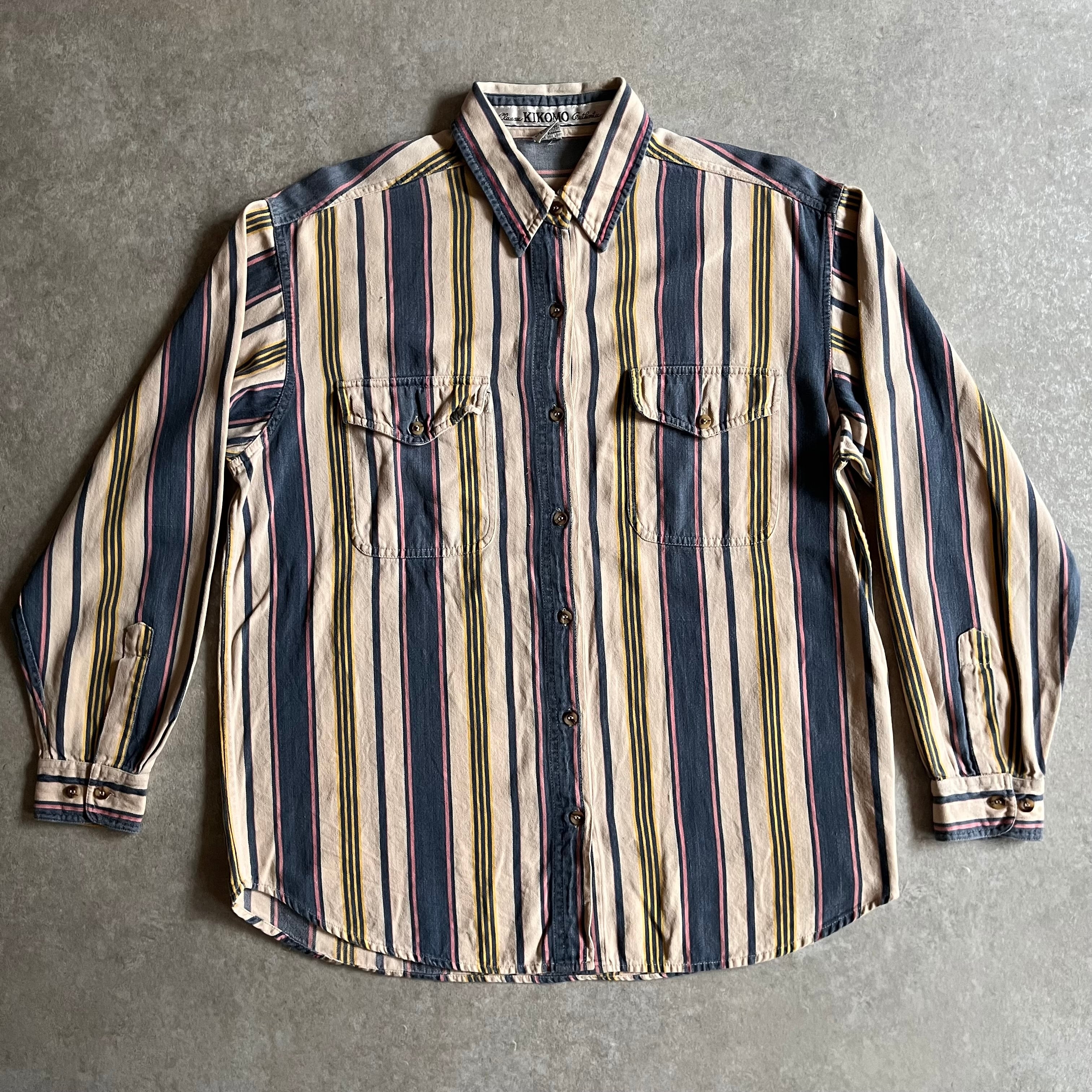 KIKOMO L/S Stripe Shirts M H726