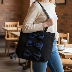 CLOSE SALE★bg0314 新色入荷 キャンバストートL《チュールリボン3P 》