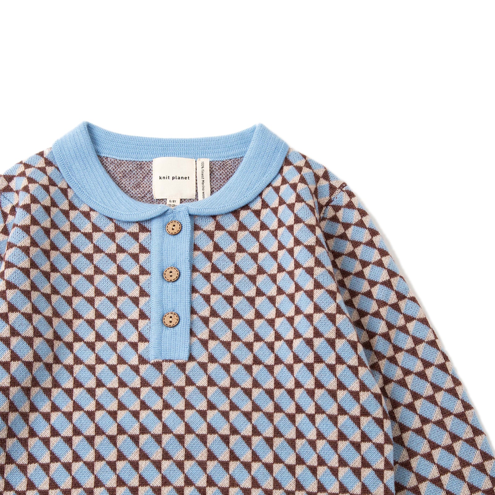 Knit Planet / Mosaic Blouse - BLUE | HAKONIWA PRODUCTS | ハコニワ