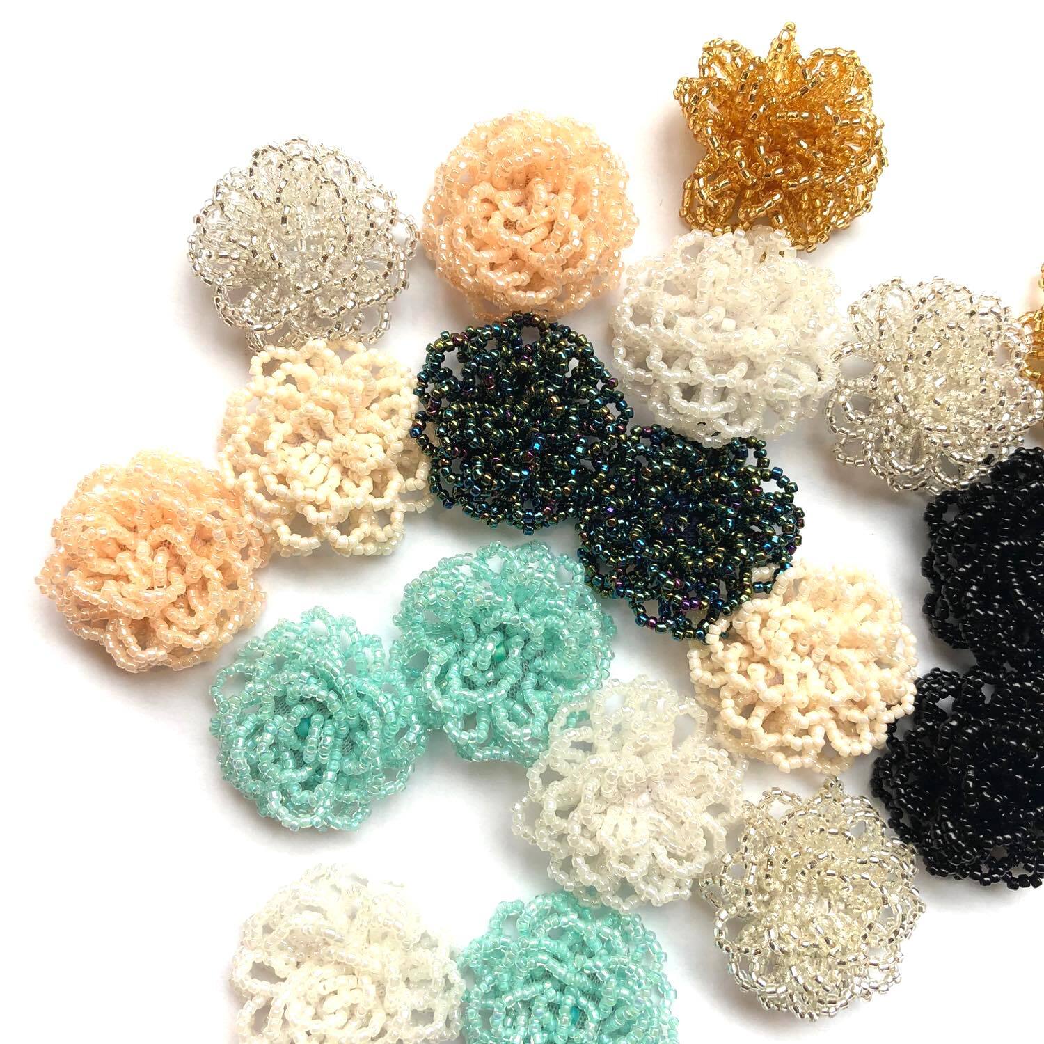 再入荷〉Duaオリジナル お花ビーズワークパーツ | Dua-アクセサリー