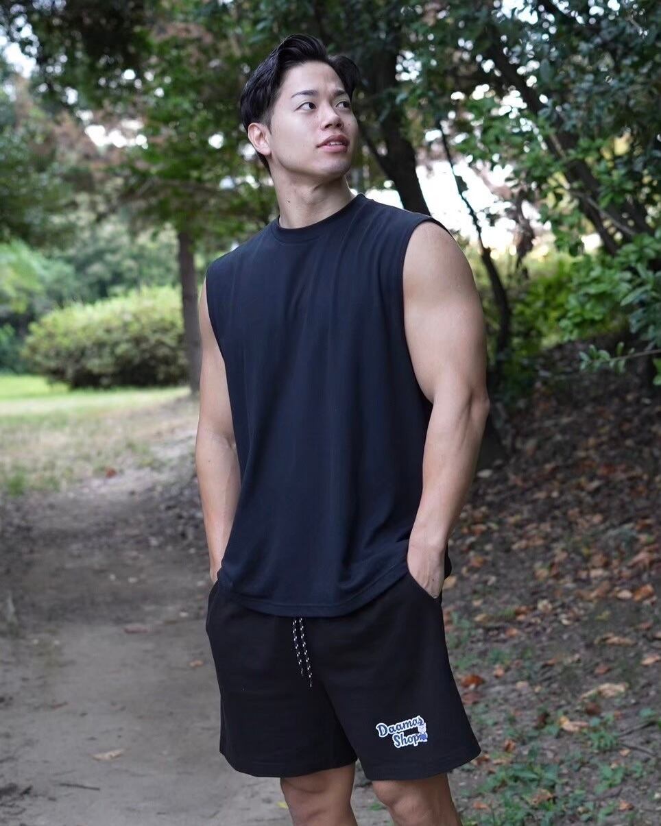 コットン ハーフパンツ【ブラック】《S-2XL》 | Daamas Shop