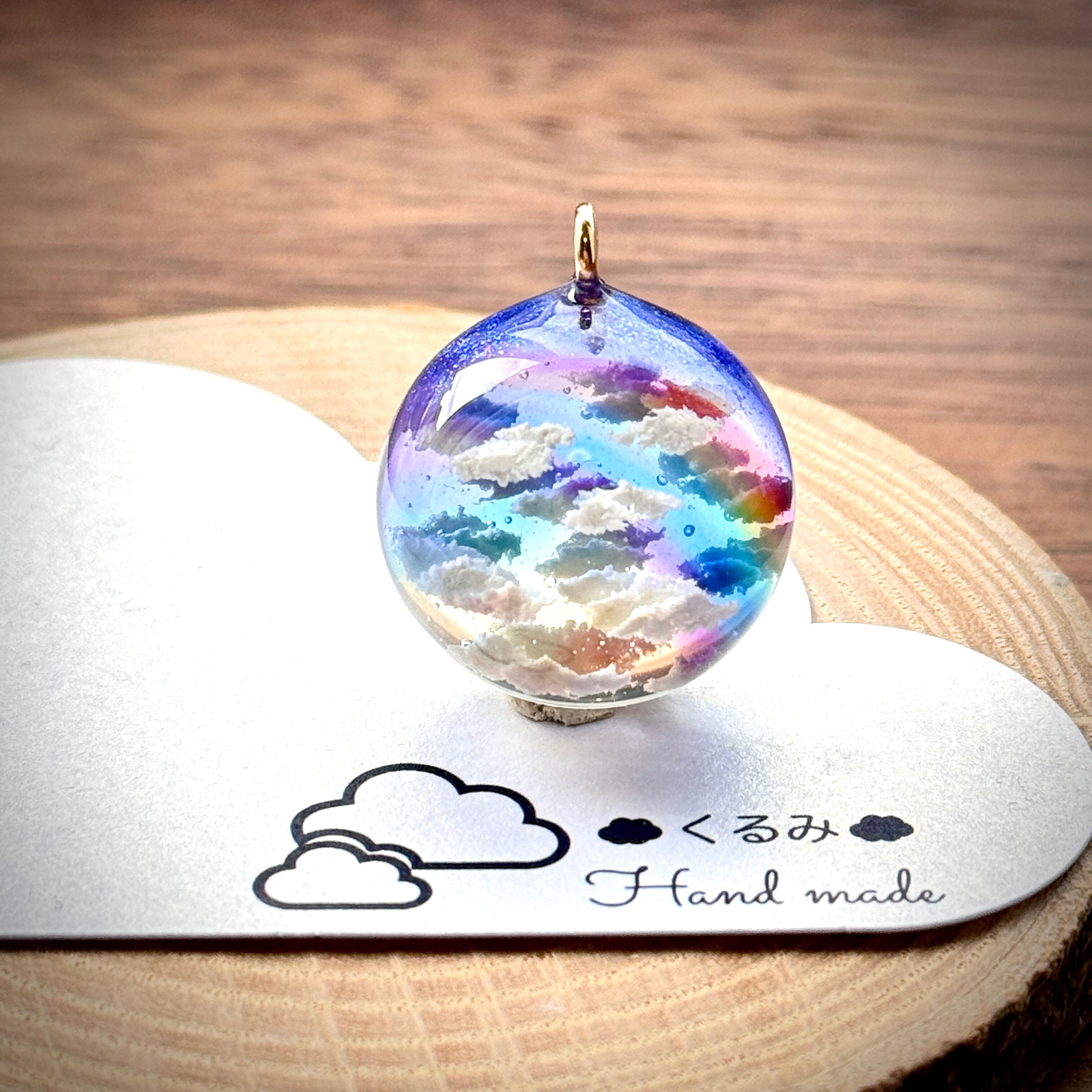 半球の雲レジン 虹の空 A