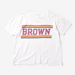 80s Champion "BROWN" カレッジ プリント Tシャツ USA製