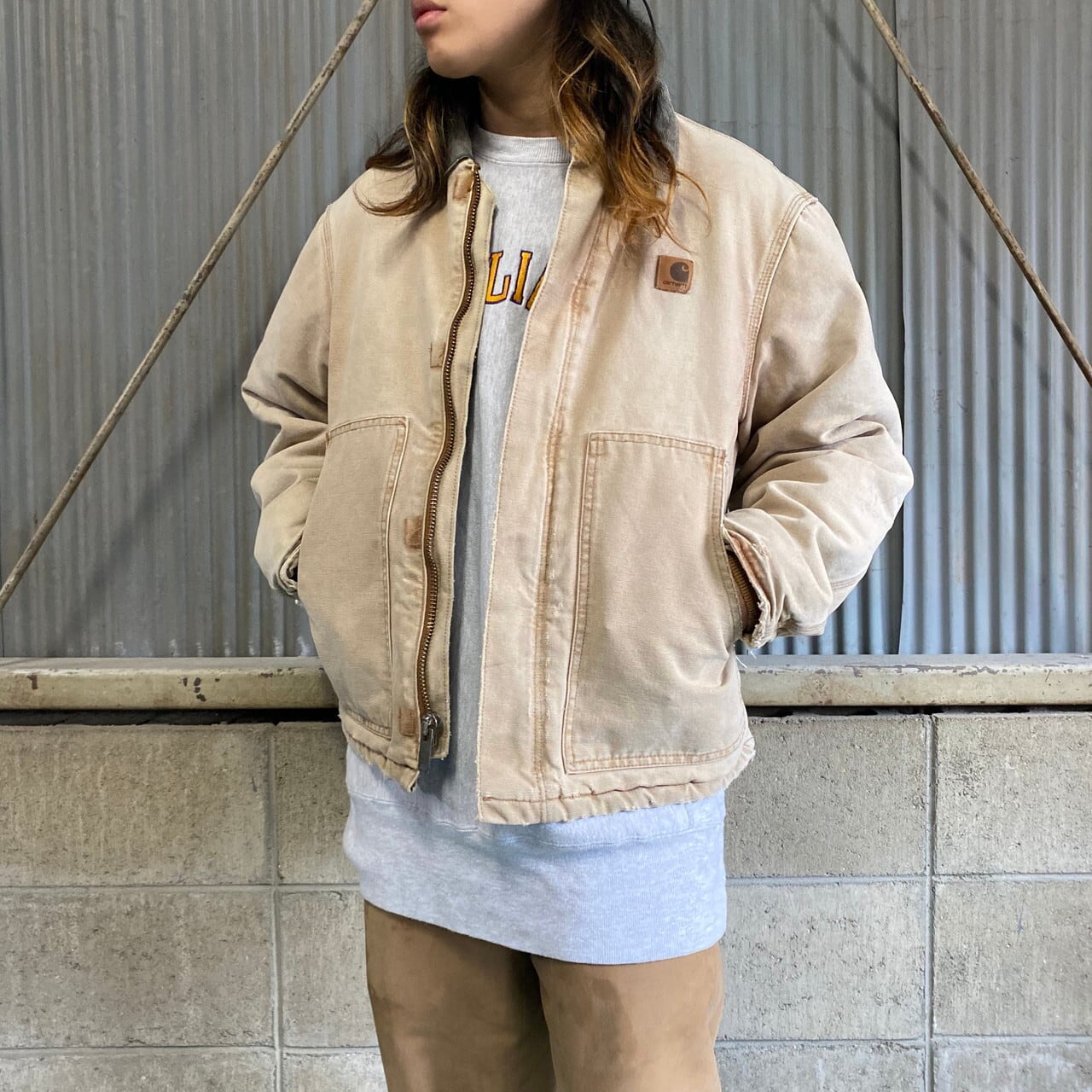 USA製 Carhartt カーハート ダック地 ワークジャケット メンズM 古着 