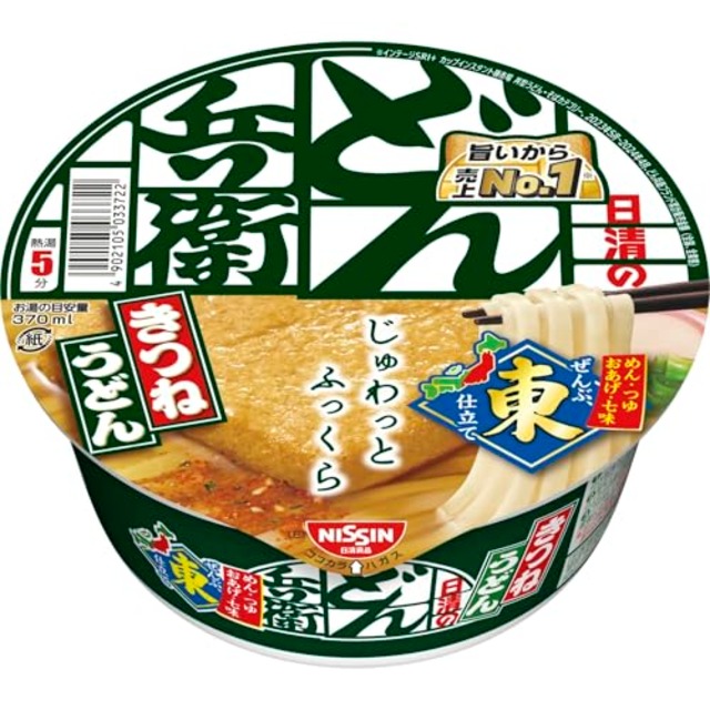 どん兵衛 きつねうどん (東) 日清食品 カップ麺 96g×12個