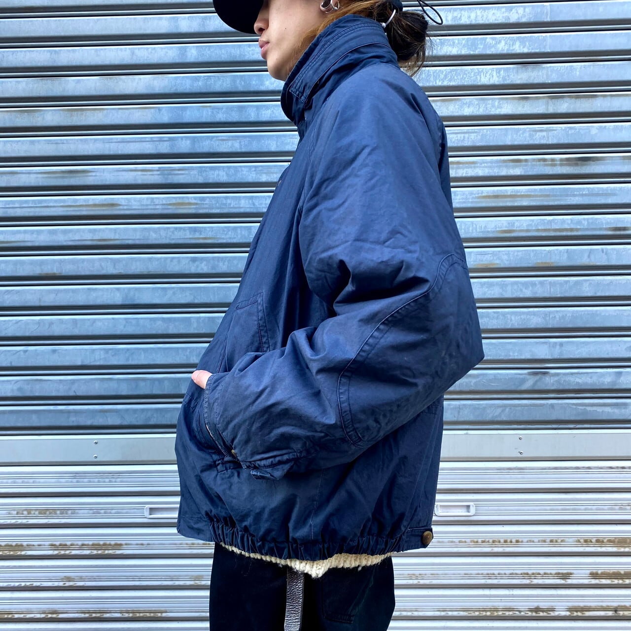 NAUTICA ノーティカ 中綿入り コットンジャケット メンズL 古着