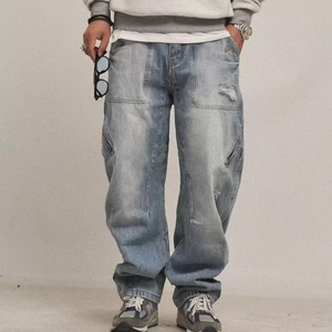 ヴィンテージ ウォッシュ ワイドデニム N3411