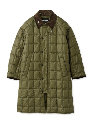 Barbour(ﾊﾞﾌﾞｱｰ) - EXMOOR SQUARE QUILTING MIDDLE LENGTH COAT/KHAKI