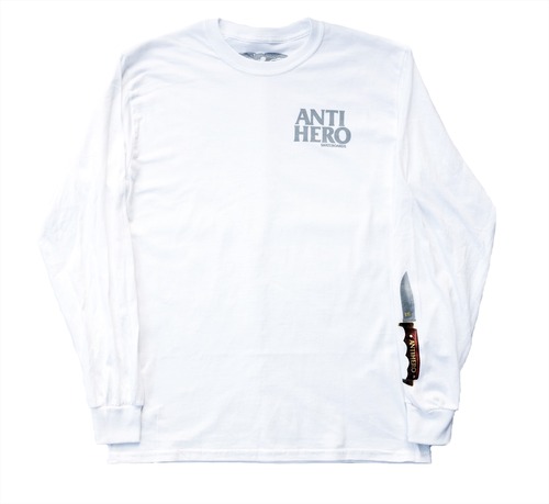 ANTIHERO BUCKSHANK PREMIUM PRINT L/S TEE WHITE ロングTシャツ アンチヒーロー