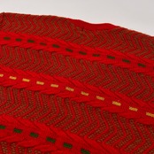 美品 santa fe サンタフェ デザイン ウールニットセーター サイズ 40/3 /レッド