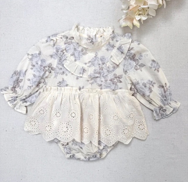 【即納】SAM AND LOULUTE Barboteuse Diane - Fleurs