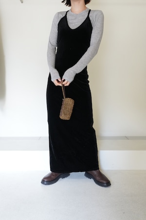 90s velours one-piece