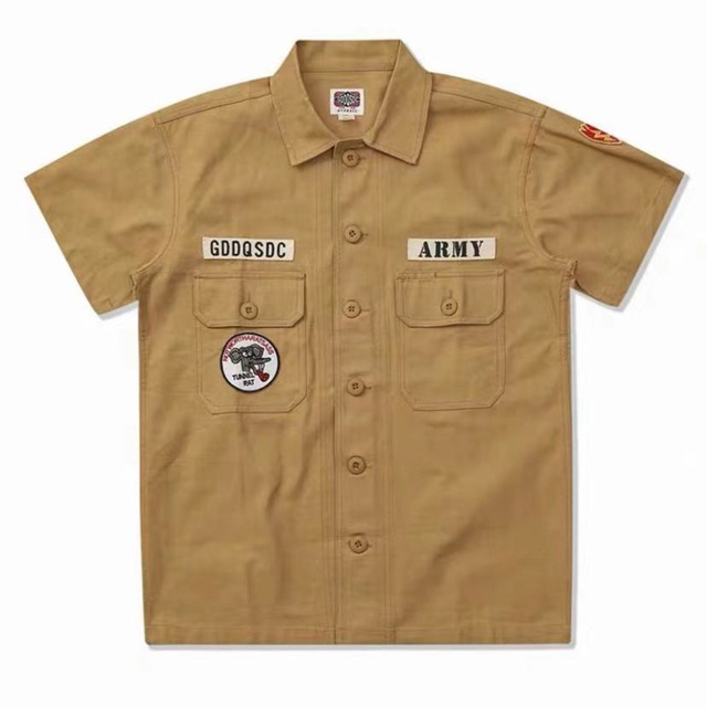"Amekaji" Style Short-Sleeve Work Shirt(GV560)