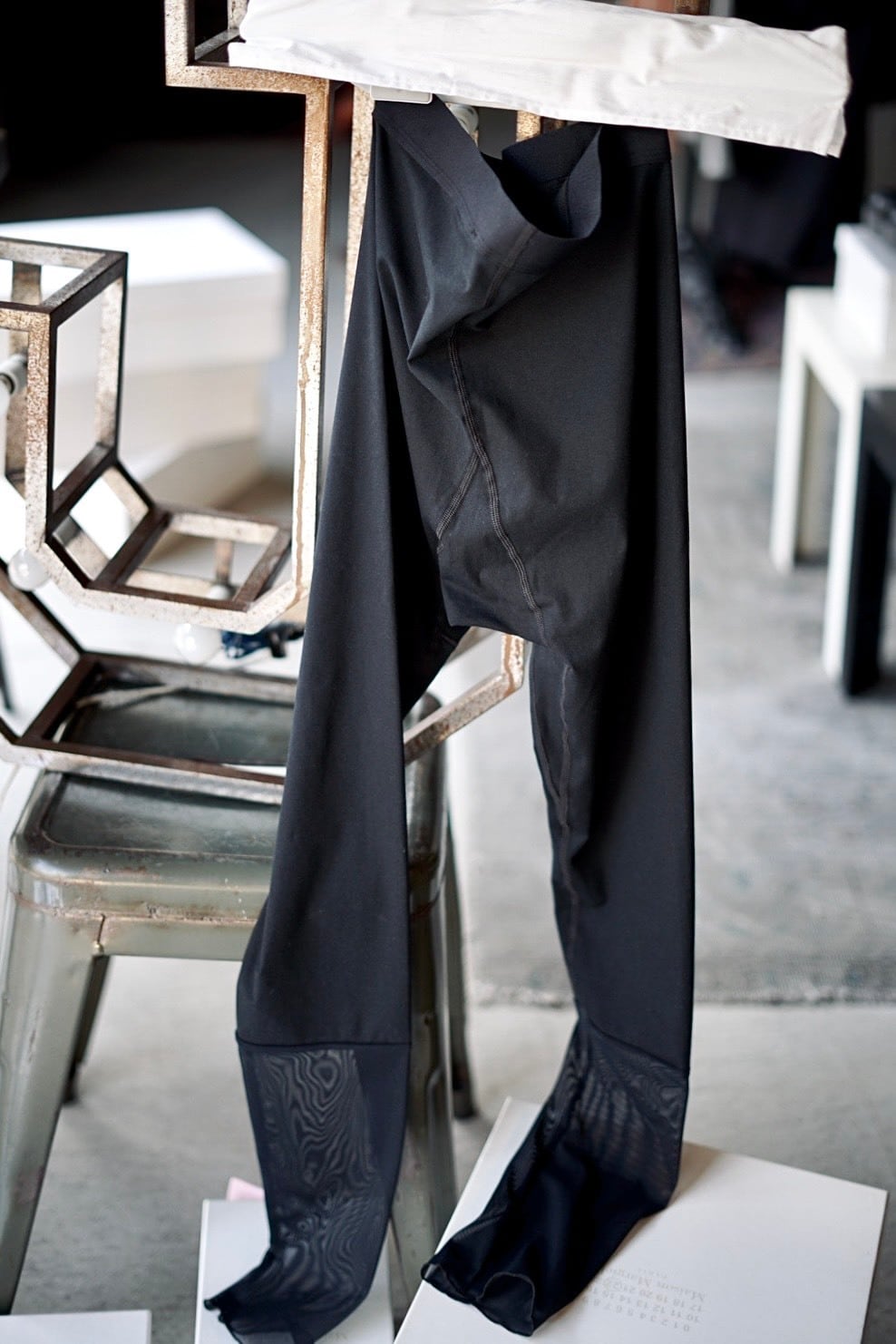 OVERNEATH / Net Combo Leggings 091 (Black×Black)#8 | JUQUI Online