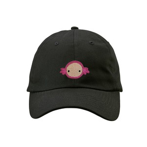 ウーパールーパー 刺繍キャップ  刺繍キャップ cap-a_ss005 コットン ツイル ロー キャップ 帽子