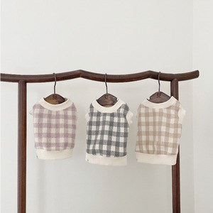 【即納】EYOU ギンガムチェック ベスト｜ベージュ