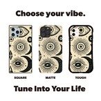 受注生産 iPhoneケース 太陽と目の白黒タリスマン｜魔除けアート TALM081B