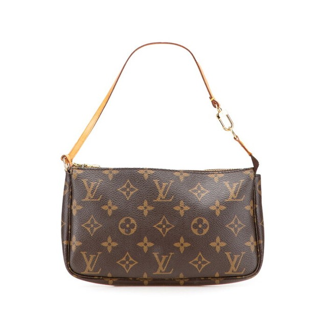 ルイ ヴィトン モノグラム ポシェット アクセソワール アクセサリーポーチ M51980 ブラウン PVC レザー レディース LOUIS VUITTON 【中古】