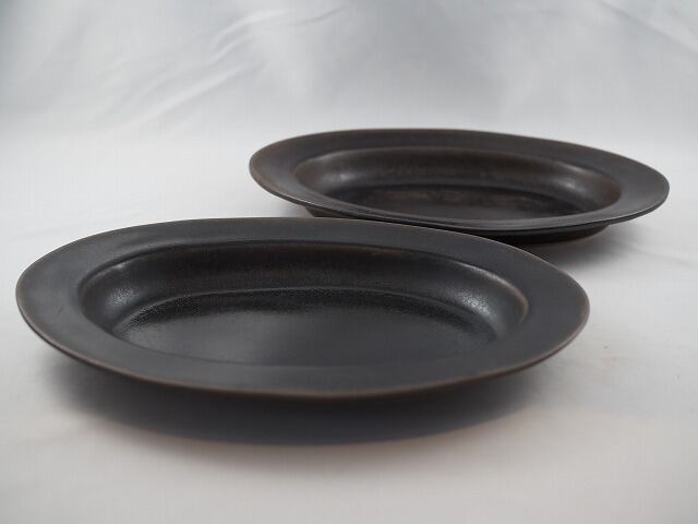 松尾直樹] 53 鉄釉楕円リム深鉢 L | うつわshizen