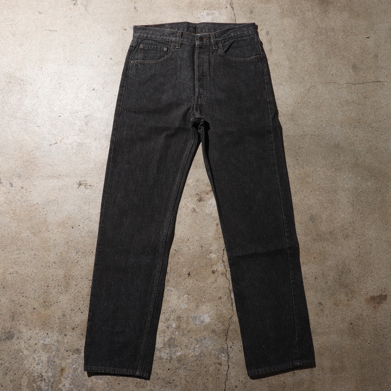 美品 32×32 Levi’s 501 先染め USA ブラックデニムパンツ リーバイス