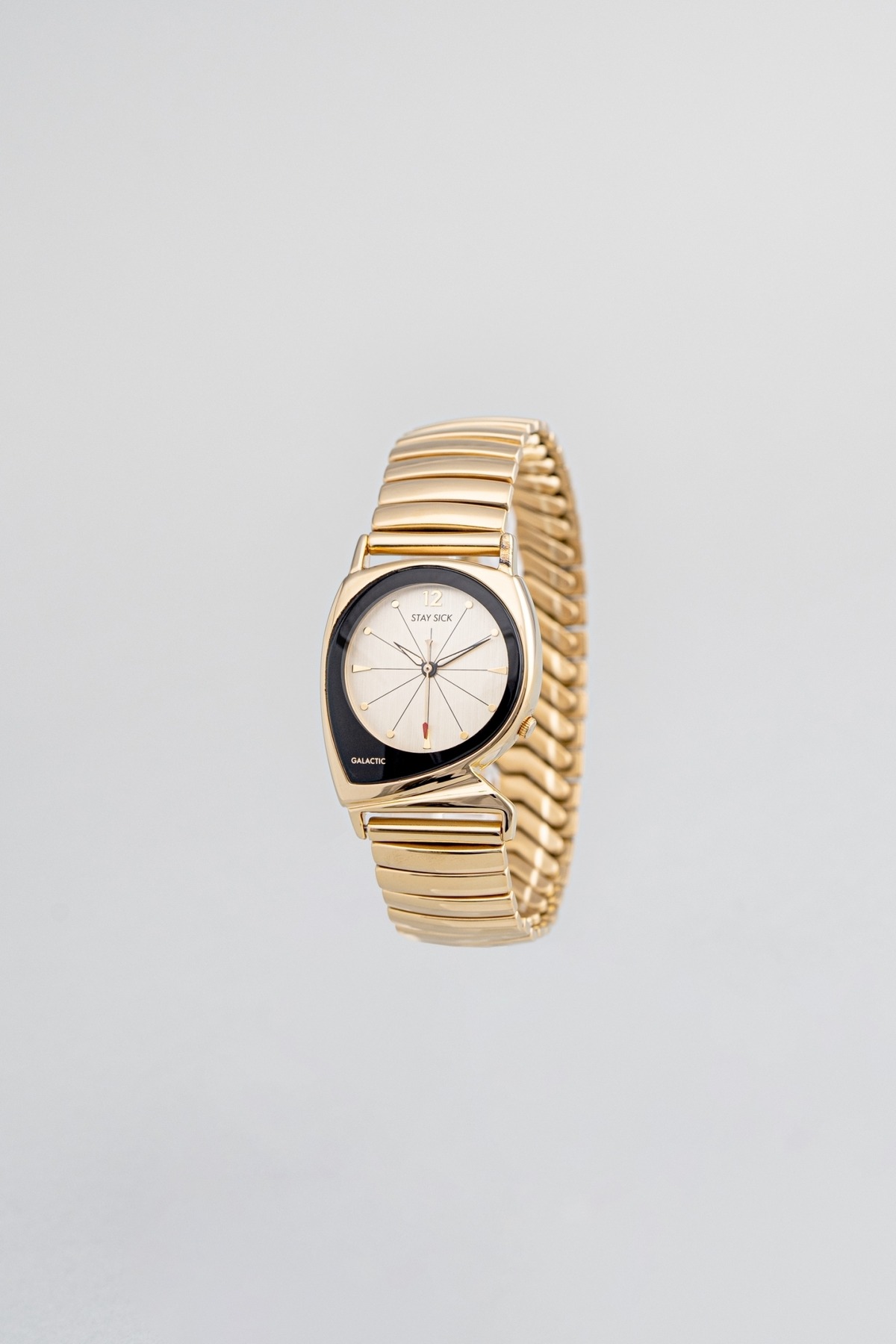 STAY SICK」Wristwatch(Extention)Gold×Black | STAY SICK