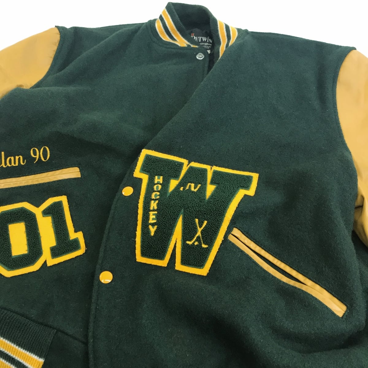 BUTWIN バトウィン 80〜 90年代 USA製 黒タグ 袖革スタジャン ベース