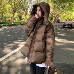 ダウン ジャケット フード付き 中綿 レディース 秋冬 韓国 アウター 防寒 防風 保温 暖かい きれいめ 大人 カジュアル おしゃれ シンプル ダウンコート キルティング ブルゾン 大人可愛い 大人女子