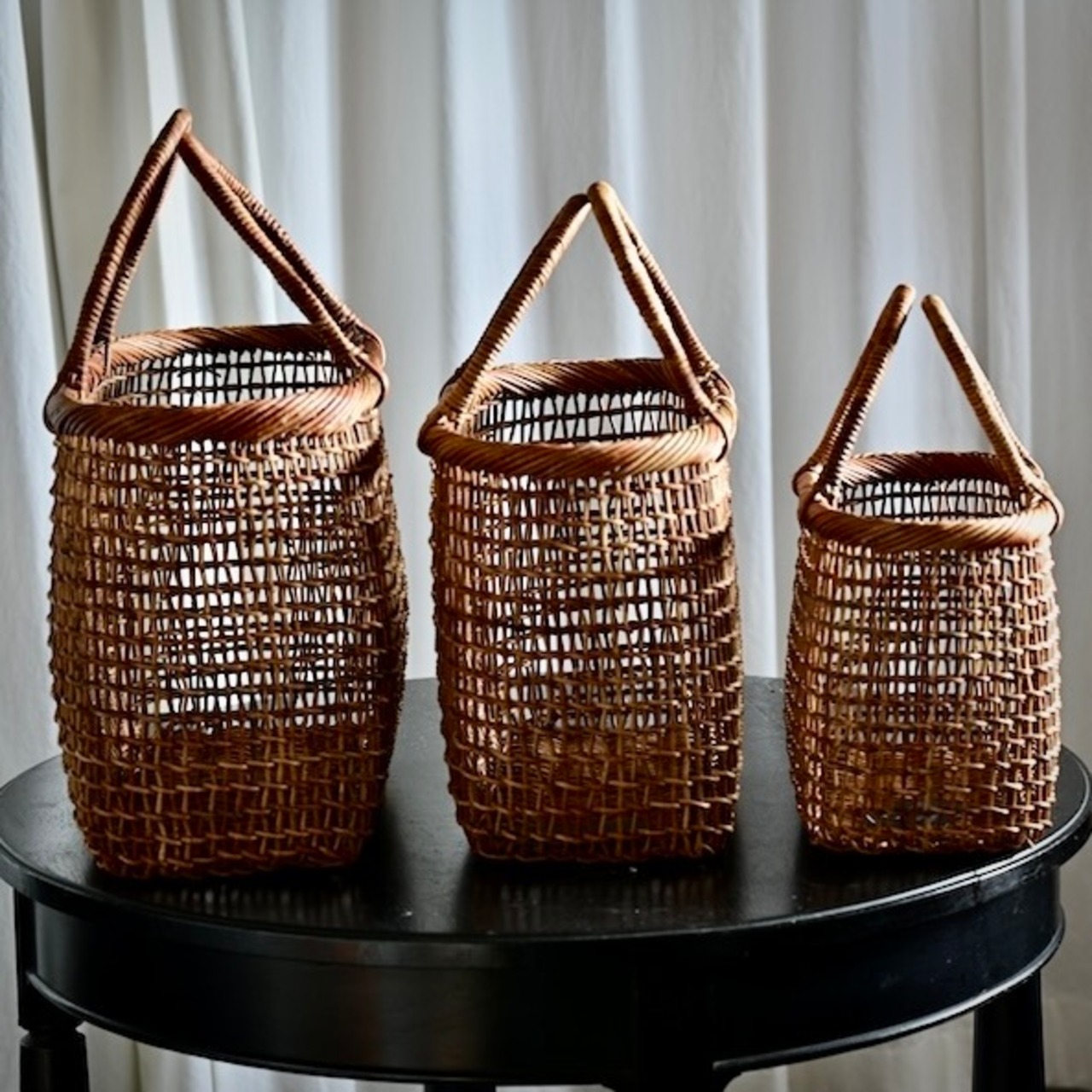 宮本工芸 あけび蔓 細目こだし編み 8寸