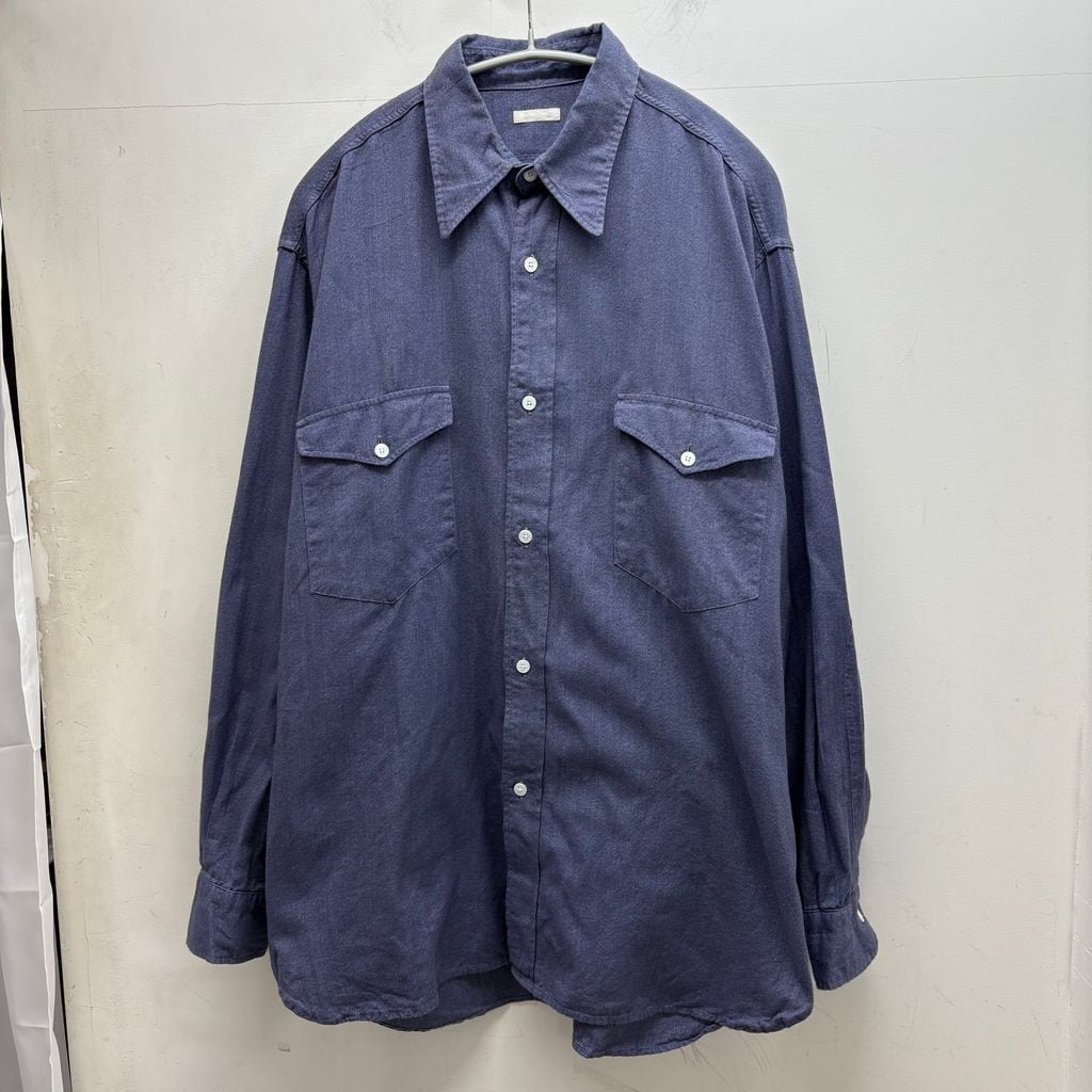 COMOLI コモリ 20AW ウールチェックオープンカラーシャツ 2 【代官山