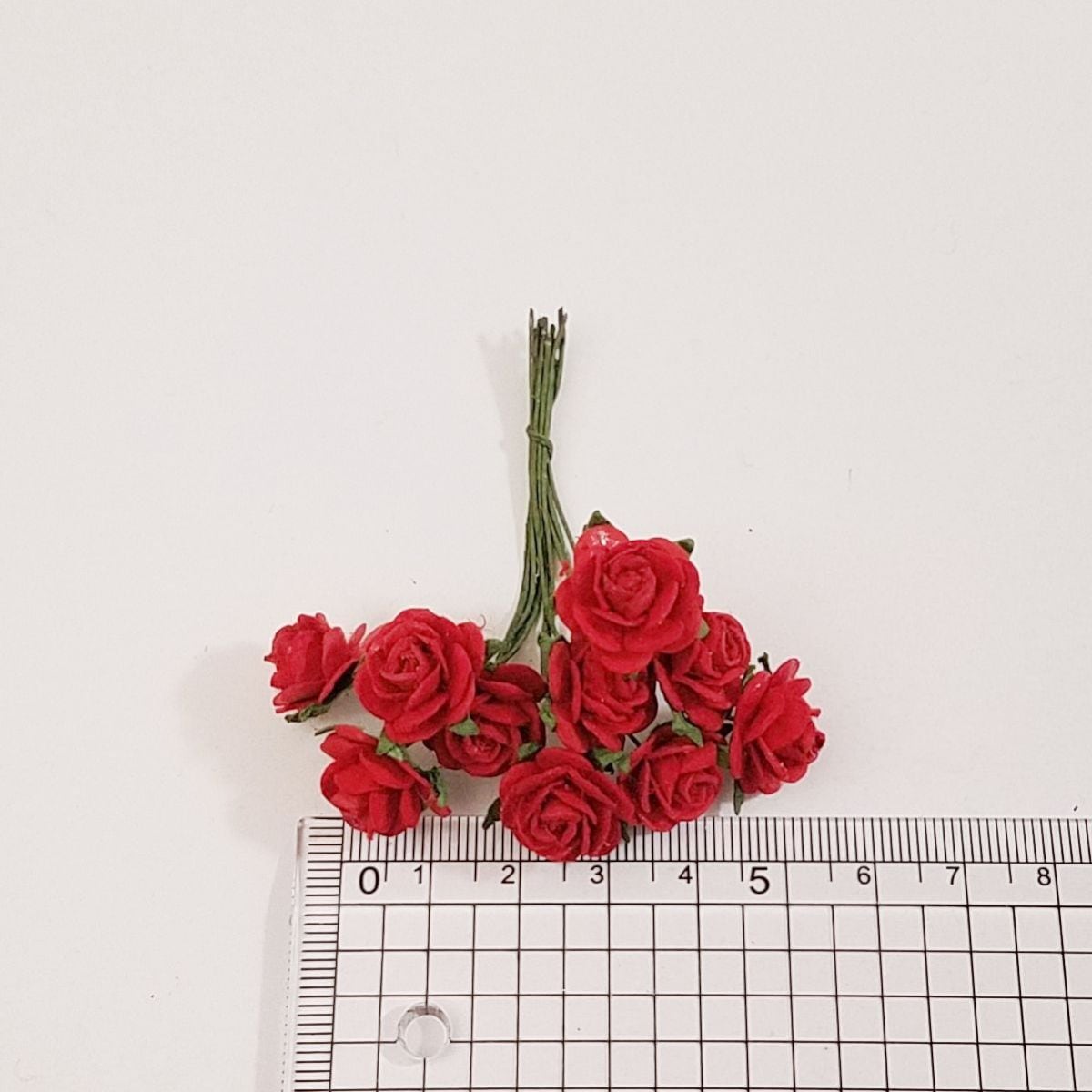 バラ 約15mm（赤 #101）50本 ミニ造花 アートフラワー | G.D.TARAD 紙