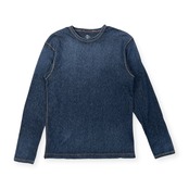 45R フォーティファイブアール デニム風 ストレッチ 長袖Tシャツ カットソー サイズ 3 /インディゴ系/日本製