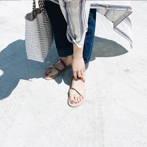 Flat strap sandal