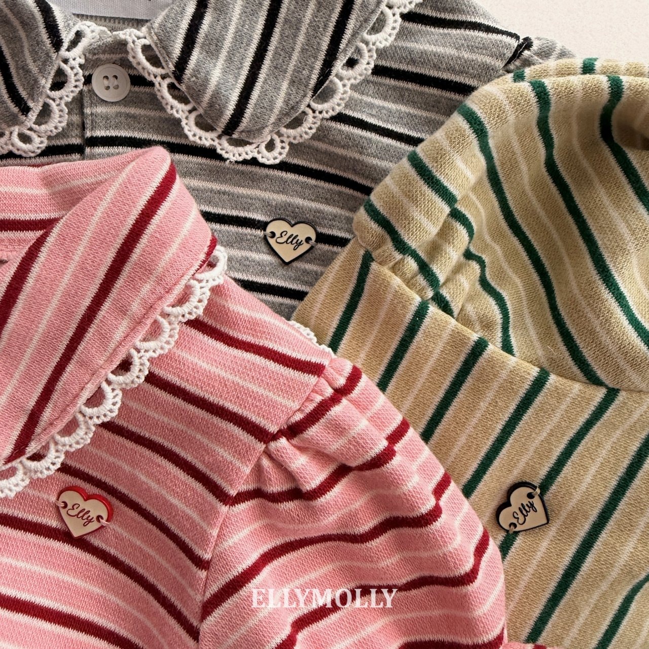 [ELLYMOLLY] Curling Collar Frill Tee +fee2 / [엘리몰리] 컬링카라프릴티