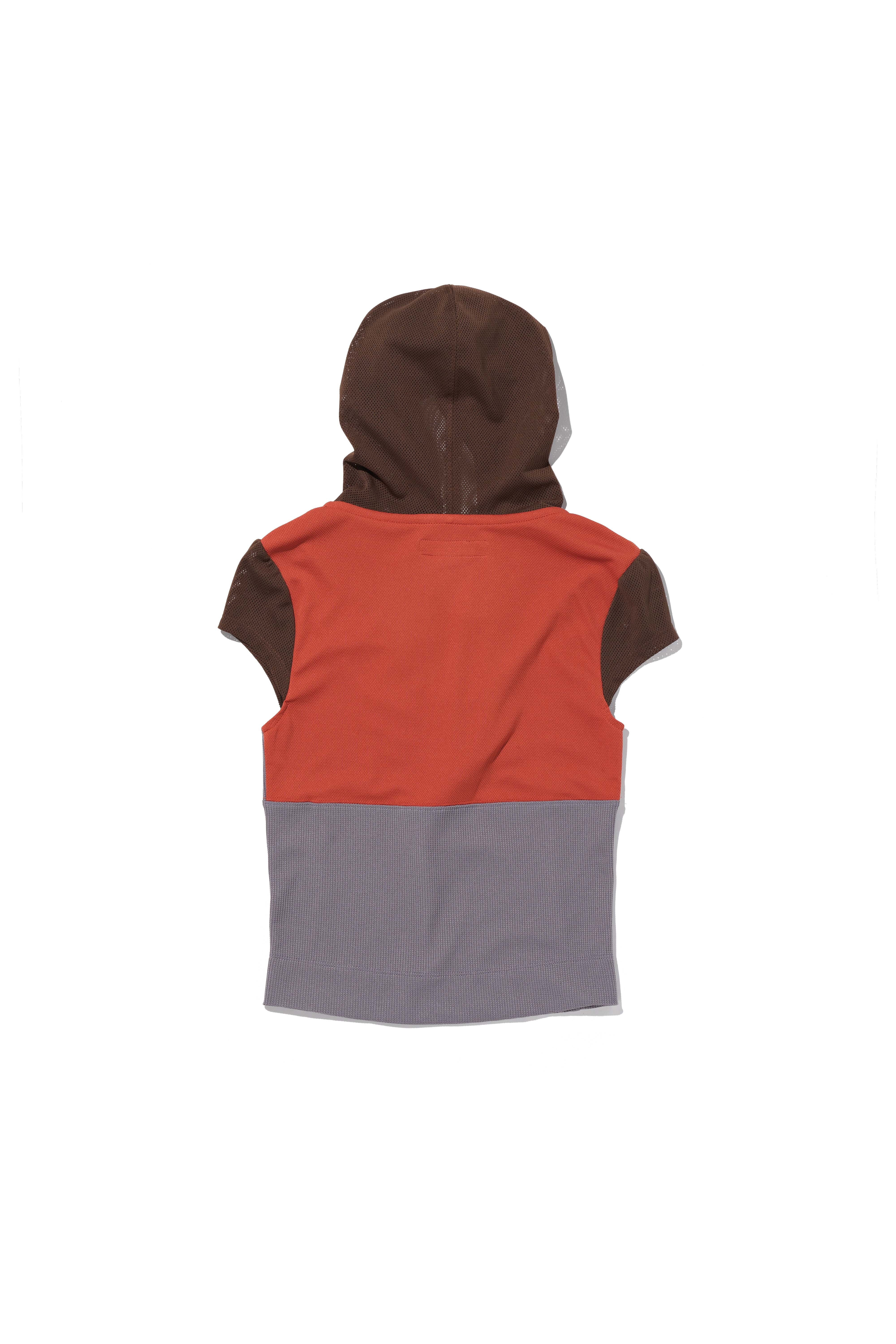 MSCHF] HOODED TRACK HALF ZIP-UP_BROWN/ORANGE ミスチーフ 正規品